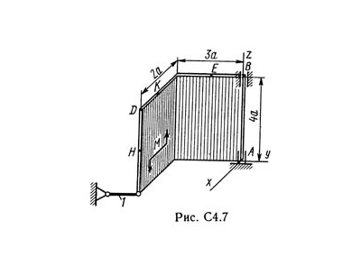 Решение С4-76 (Рисунок С4.7 условие 6 С.М. Тарг 1989 г)