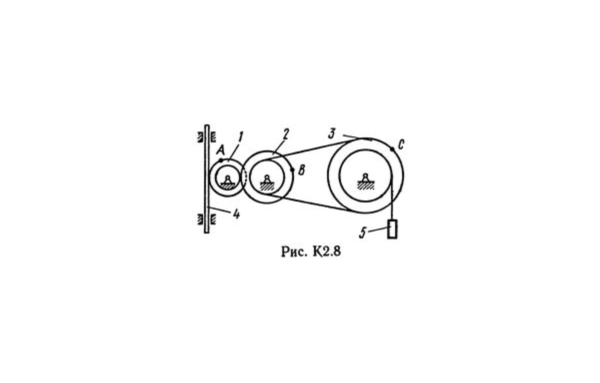 Решение К2-87 (Рисунок К2.8 условие 7 С.М. Тарг 1989 г)