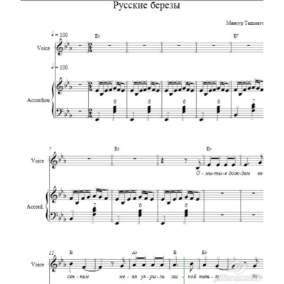 Русские Березы Мансур Ташматов (партия Вокала)