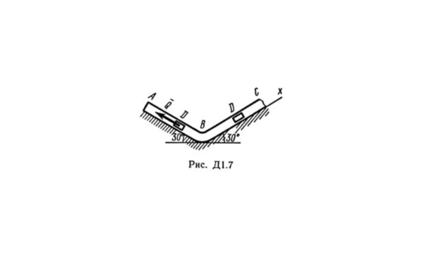 Решение Д1-79 (Рисунок Д1.7 условие 9 С.М. Тарг 1989 г)