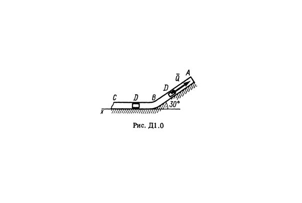 Решение Д1-07 (Рисунок Д1.0 условие 7 С.М. Тарг 1988 г)