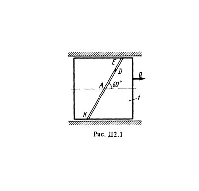 Решение Д2-19 (Рисунок Д2.1 условие 9 С.М. Тарг 1988 г)