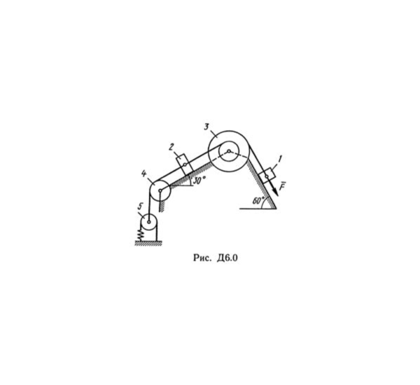 Решение Д6-07 (Рисунок Д6.0 условие 7 С.М. Тарг 1989 г)
