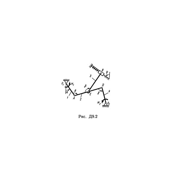 Решение Д9-29 (Рисунок Д9.2 условие 9 С.М. Тарг 1989 г)