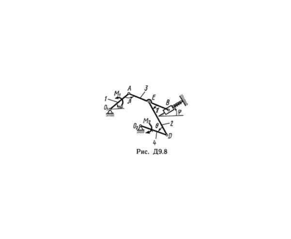 Решение Д9-82 (Рисунок Д9.8 условие 2 С.М. Тарг 1989 г)