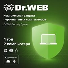 Dr.Web: 2 PC/Mac + 2 mob. device for 1 year