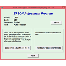 Adjustment program Epson L120