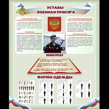 Плакат Уставы и военная присяга. Форма одежды.