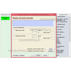 Adjustment program XP-530, XP-630, XP-830