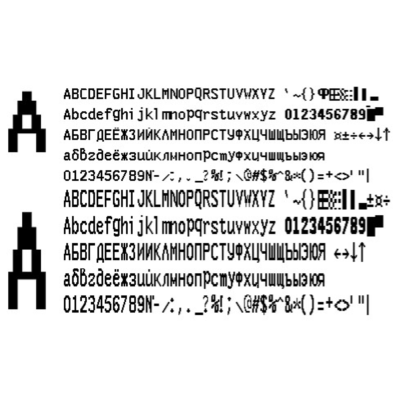 Шрифт ККМ МЕРКУРИЙ MS-К вер. 1(ttf)