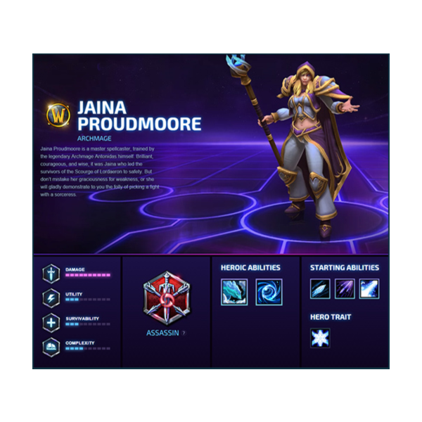 Heroes of the Storm Джайна Герой Hero Jaina Ключ