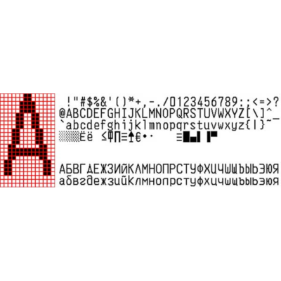 Шрифт терминала оплаты VKP-80, версия 1