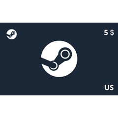 Подарочная карта Steam 5 долл. US-регион