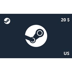 Подарочная карта Steam 20 долл. US-регион