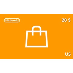 Подарочная карта Nintendo eShop 20 долл. US-регион