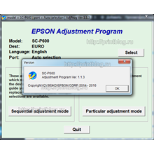 Adjustment program Epson SC-P600 reset printer