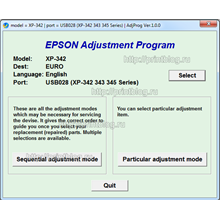 Adjustment program Epson XP-342 (340) reset ink counter