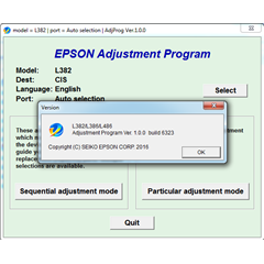 Adjustment program Epson L382, L386, L486 (Сброс)