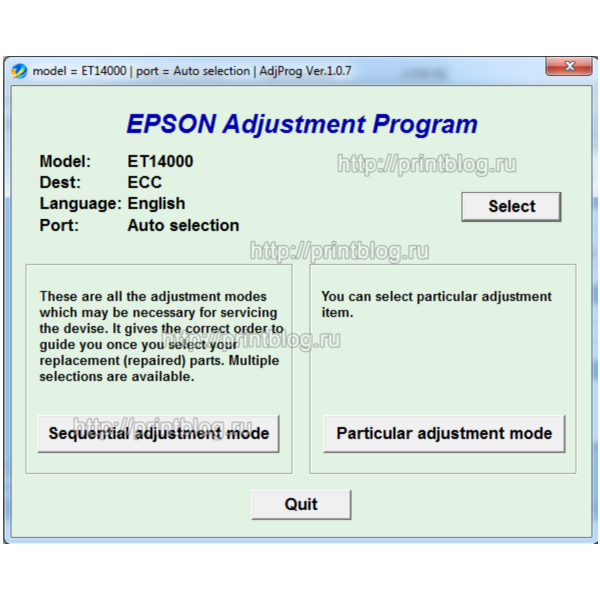 Adjustment program Epson ECOTANK ET-14000 сброс памперс