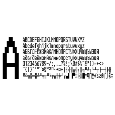 Шрифт платежного терминала VKP-80 в.2(ttf)