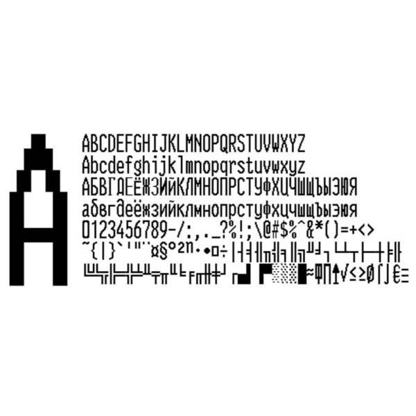 Шрифт платежного терминала VKP-80 в.2(ttf)