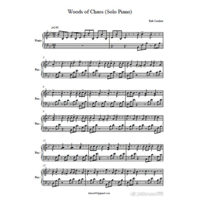 Rob Costlow - True Gemini notes for piano