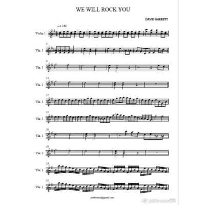 David Garrett-we-will-rock-you violin