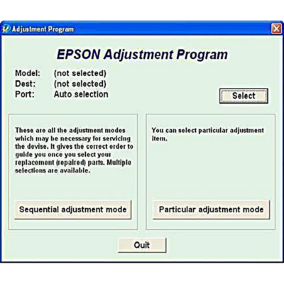 Adjustment program Epson L805