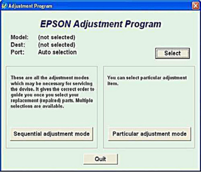 Adjustment program Epson Stylus SX230, SX235W