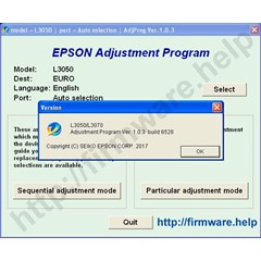 Epson L3050, L3070 Adjustment Program