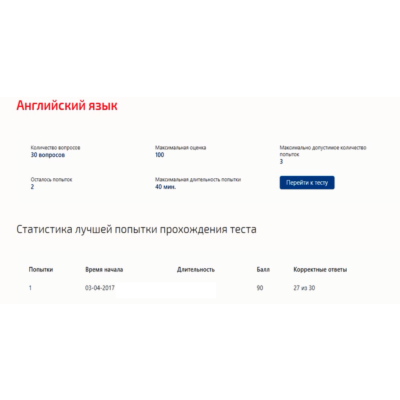 Английский язык.Тест Синергия
