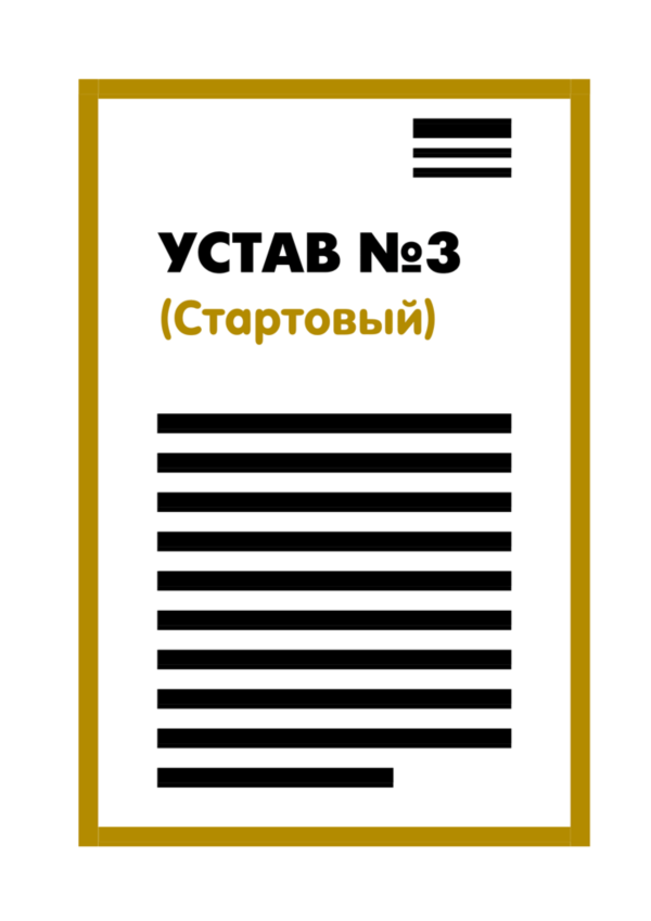 Устав ООО №3 (Стартовый) на 1 странице 2025