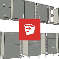 Динамические компоненты кухонных секций для SketchUp