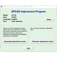 Epson XP-55 Adjustment Program