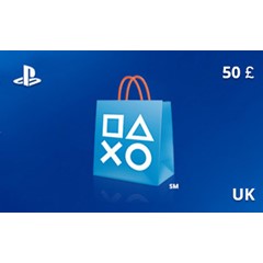 Подарочная карта PlayStation Network 50 фунт. UK-регион