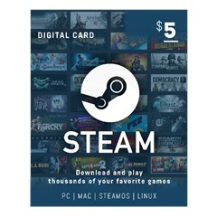 Steam Wallet 5 USD GIFT CARD CD-KEY USA ONLY + ПОДАРОК