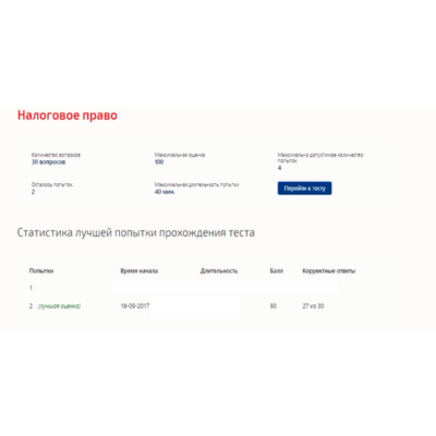 Налоговое право.Тест Синергия
