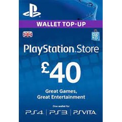 🔶PSN 40 Фунтов (GBP) UK [Карта Оплаты] Официально Ключ