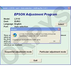 Epson L1110 L3100 L3110 L3150 L5190 Adjustment Program