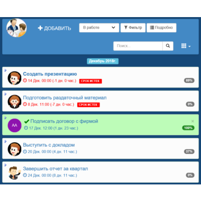 Аскиз-Web-Business (контроль задач, поручений...)