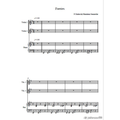 Faeries BY MANNHEIM STEAMROLLER (ноты ф-но и скрипка)