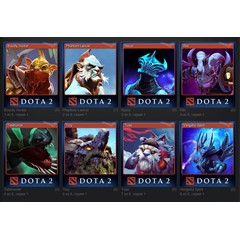 Набор карточек DOTA 2 Steam Trading Cards(8шт)