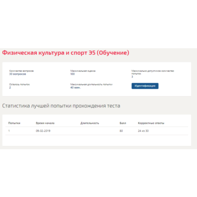 Физическая культура и спорт Э5.Тест Синергия