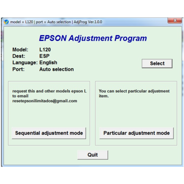 Сброс памперса Epson L120