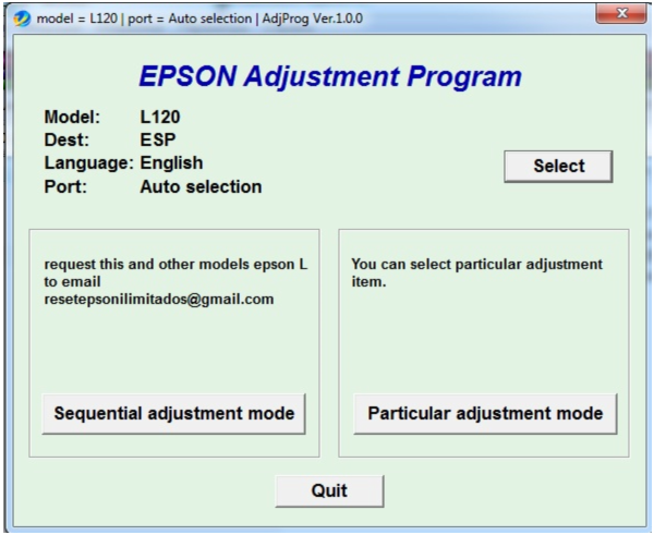 Сброс памперса Epson L120