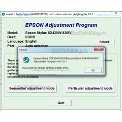 Adjustment program для Epson Stylus SX430W, SX435W