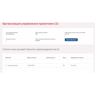 Организация управления проектами.Тест Синергия