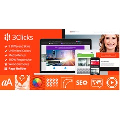 WP 3clicks responsive wordpres theme русский перевод