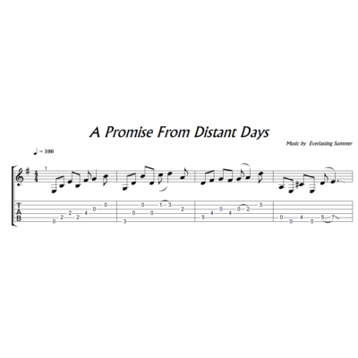A Promise From Distant Days (БЛ) - гитара ноты+табы