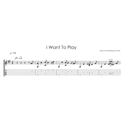 I Want To Play  (БЛ) - на гитаре ноты+табы